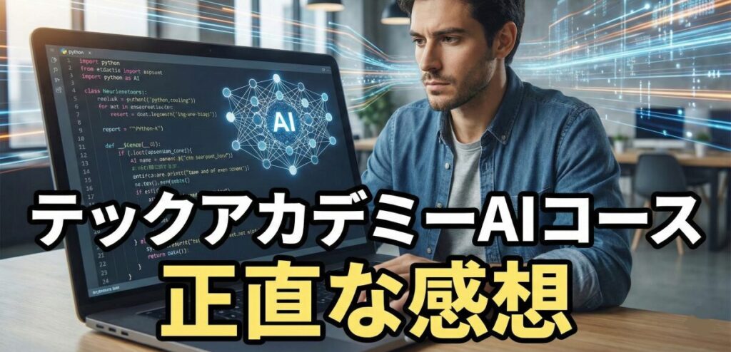 テックアカデミーAIコースの評判は本当？現役目線で見る「良い点」と「悪い点」の正直な感想
