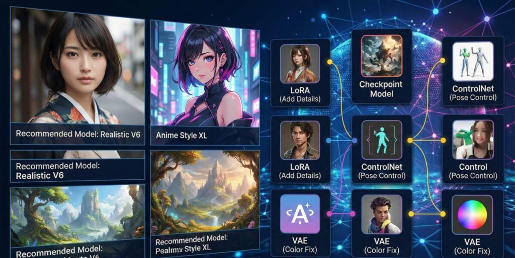 人気のStable Diffusion チェックポイント おすすめモデルと応用技術