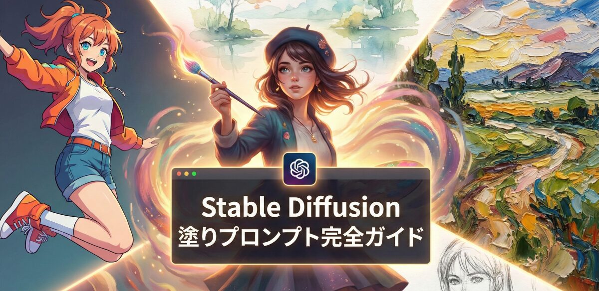 初心者でも自在に操れる！Stable Diffusionの塗りプロンプト完全ガイド